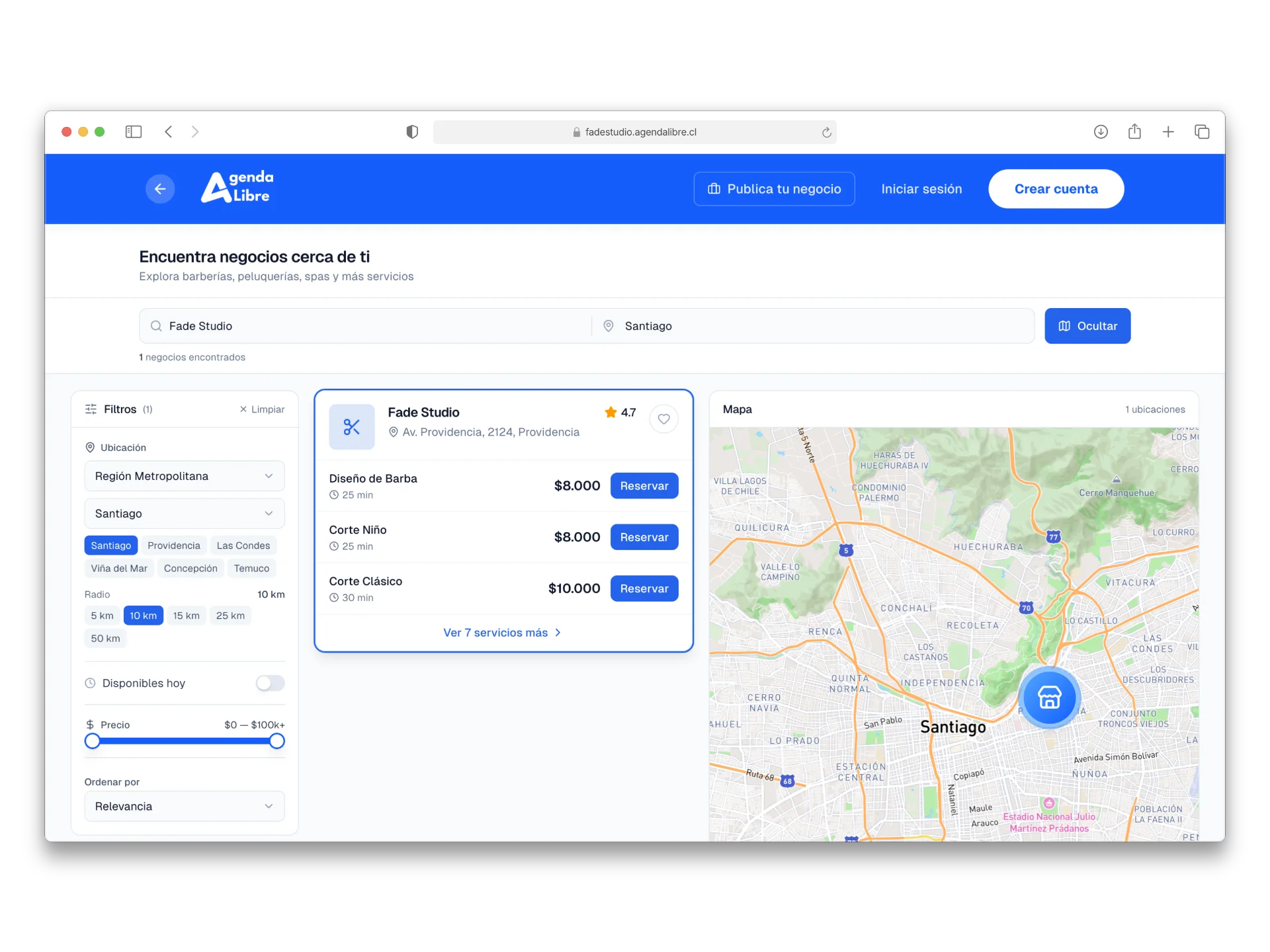 Catálogo de Servicios
